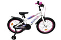 Volare Lily Kinderfiets - Meisjes - 18 inch - Wit Roze Paars - Twee handremmen