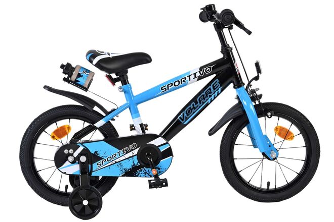 Volare Sportivo Kinderfiets - Jongens - 14 inch - Blauw Zwart