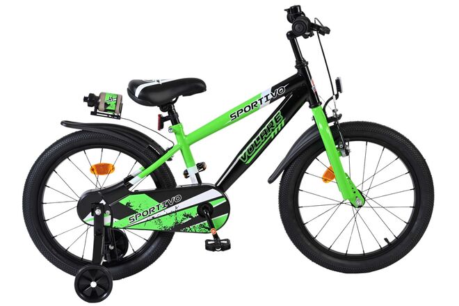 Volare Sportivo Kinderfiets - Jongens - 18 inch - Groen Zwart